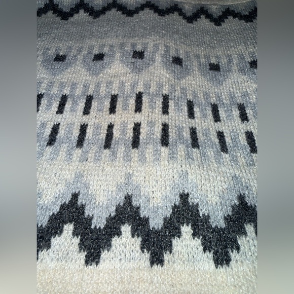 NEW FRYE OATMEAL FAIR ISLE V Neck Knit Cardigan Sweater TOGGLE BUTTONS SZ LARGE - Picture 14 of 16